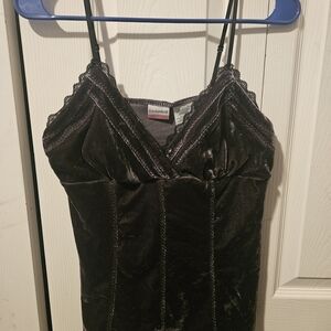 Black Velvet Camisole Top